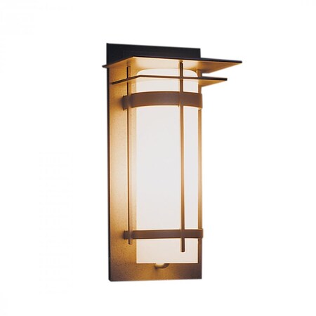Hubbardton Forge Banded with Top Plate Outdoor Sconce 305993-SKT-20-GG0034